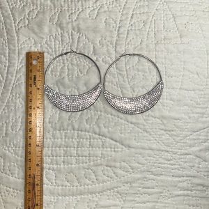 Big Silver, Rhinestone Hoops! 💎